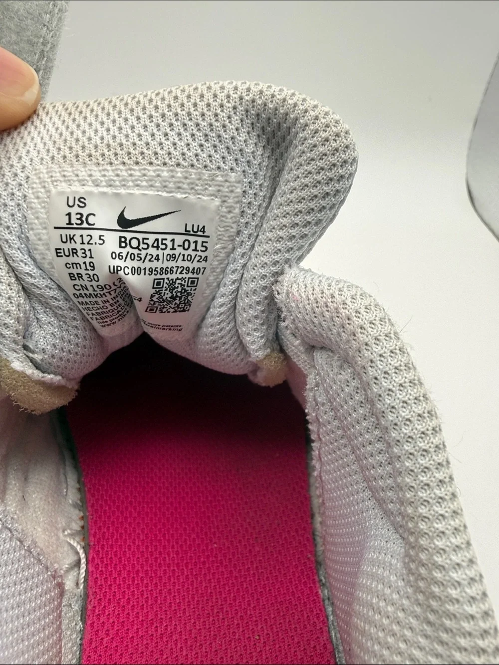 Nike Court Borough Low Recraft Kids Sneakers Gray Pink Athletic Shoes
